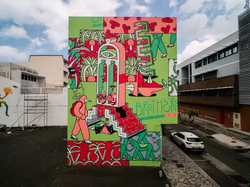 Milmurs - Réalisation de fresques - art-mural - Martinique - Montréal - Brothers of light - Fort de France - 2019