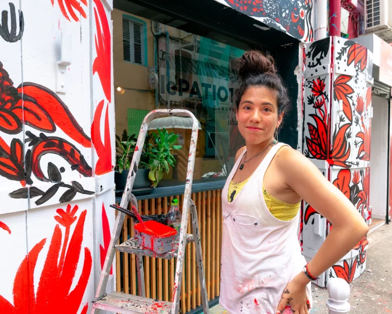Sara Fratini - festival martinique 2022  - Milmurs Production - Street-Art - Art-mural - street-art-tour Martinique